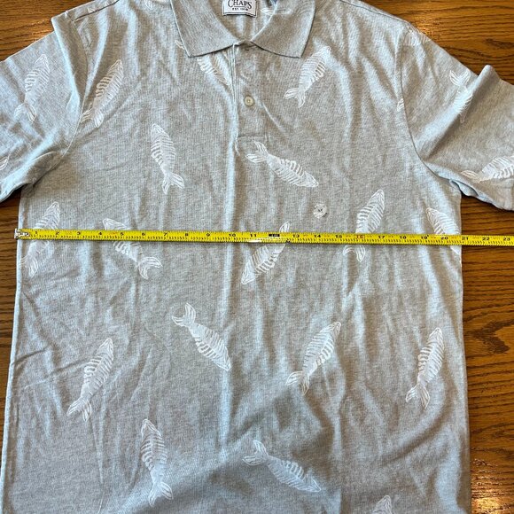 Chaps Polo Fish Skeleton Men's Size M - Picture 1 of 13